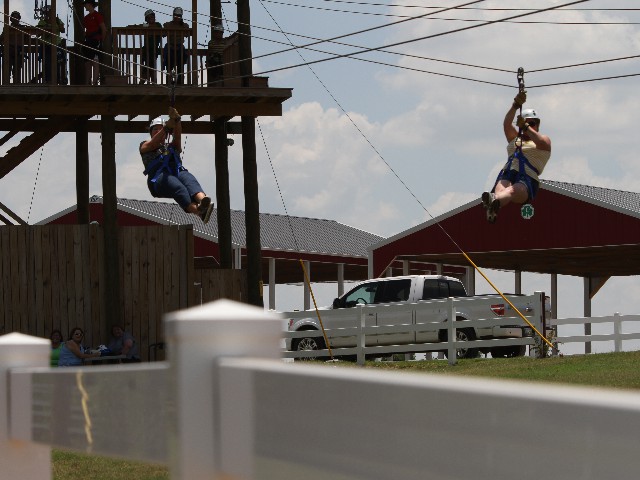 Zip Lining at the Orr Family Farm