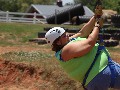 Cheryl Connelly Collins Zip Lining at the Orr Family Farm 